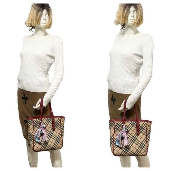 BURBERRY Nova Check Blue Label Handbag 👜 - Picture 3 of 15